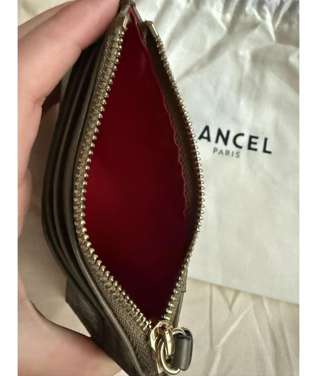 LANCEL Хаки кожаный кардхолдер, фото 3