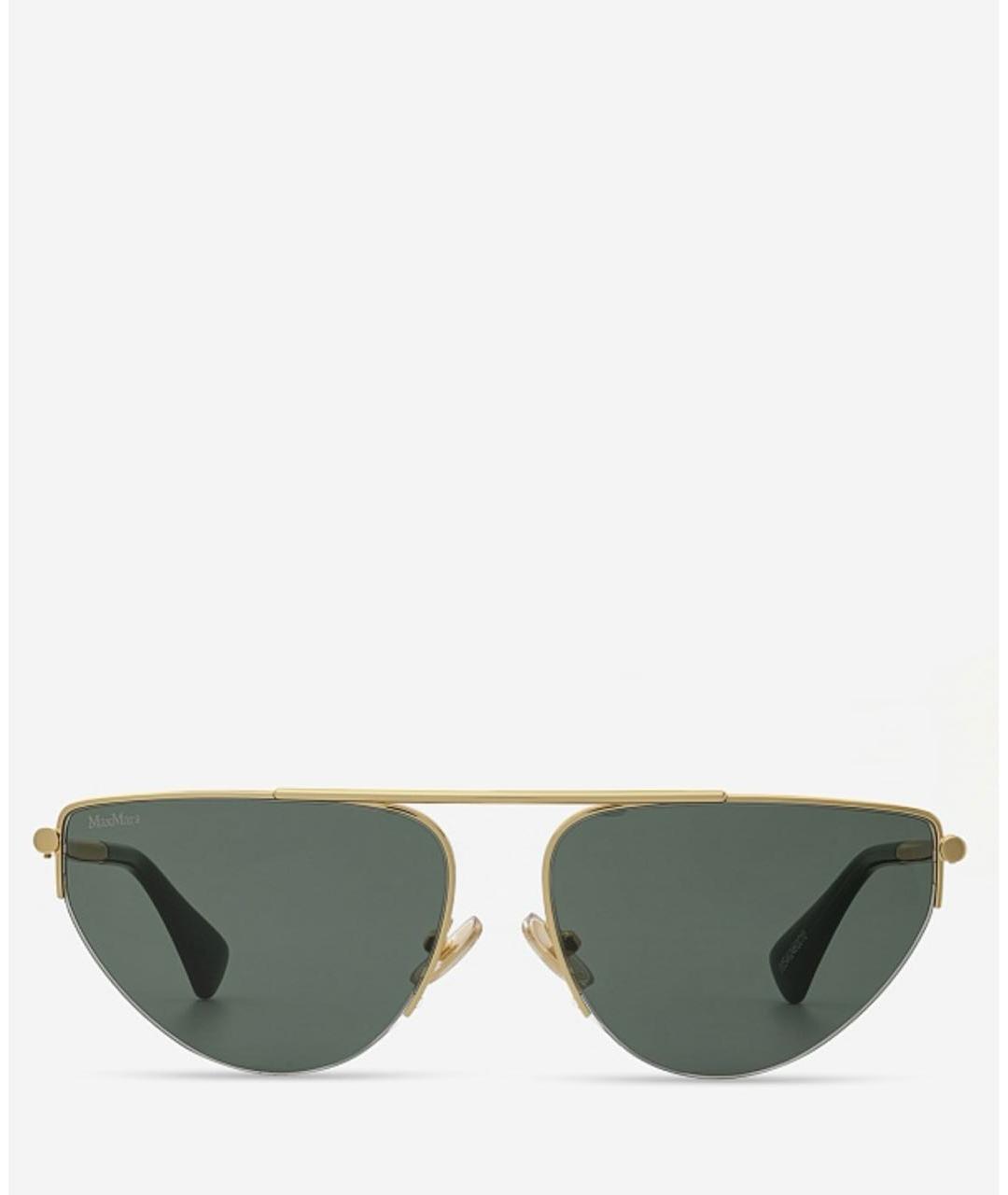 MAX MARA Зеленые металлические солнцезащитные очки, фото 4