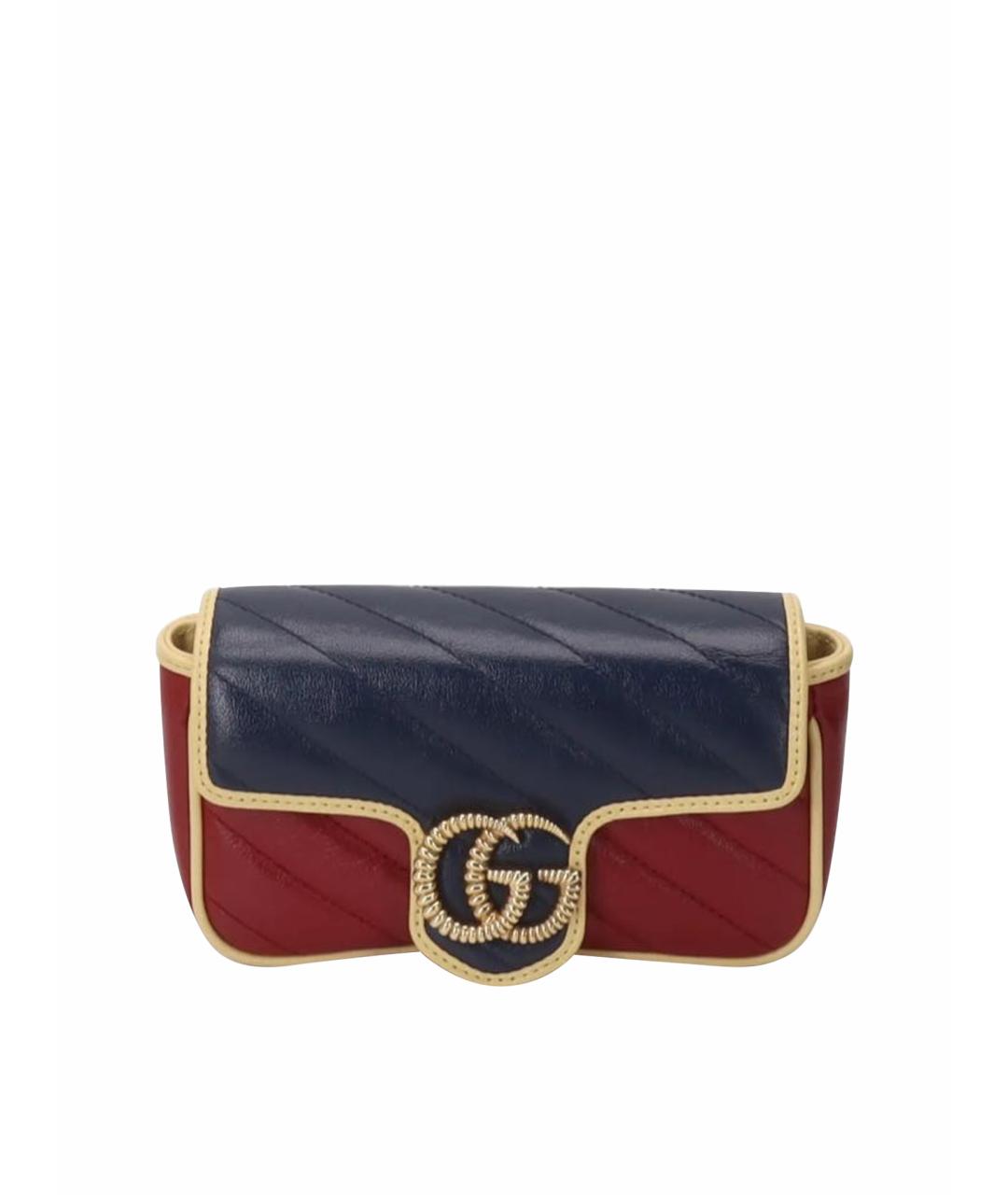 GUCCI Красная кожаная косметичка, фото 1