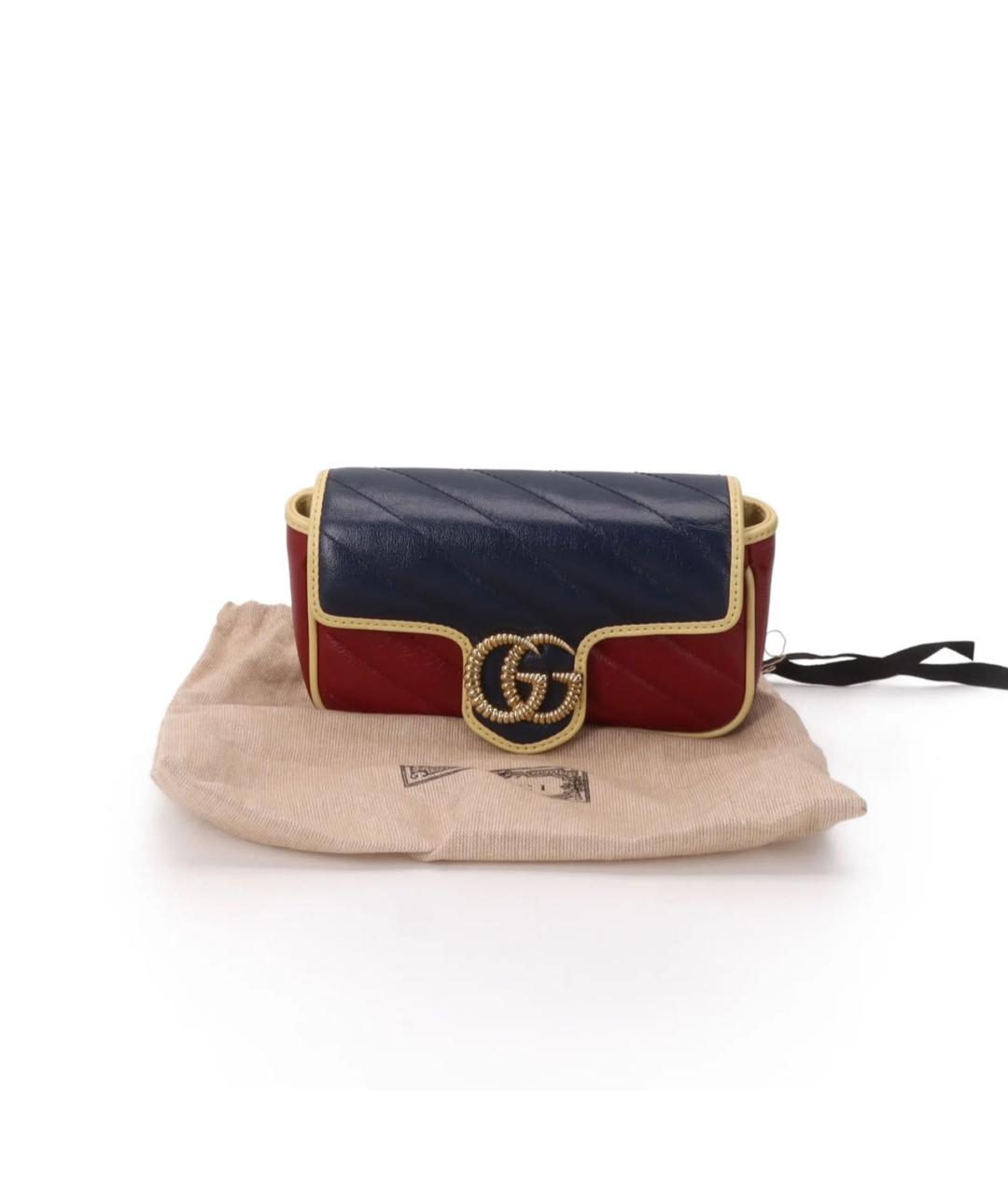 GUCCI Красная кожаная косметичка, фото 3