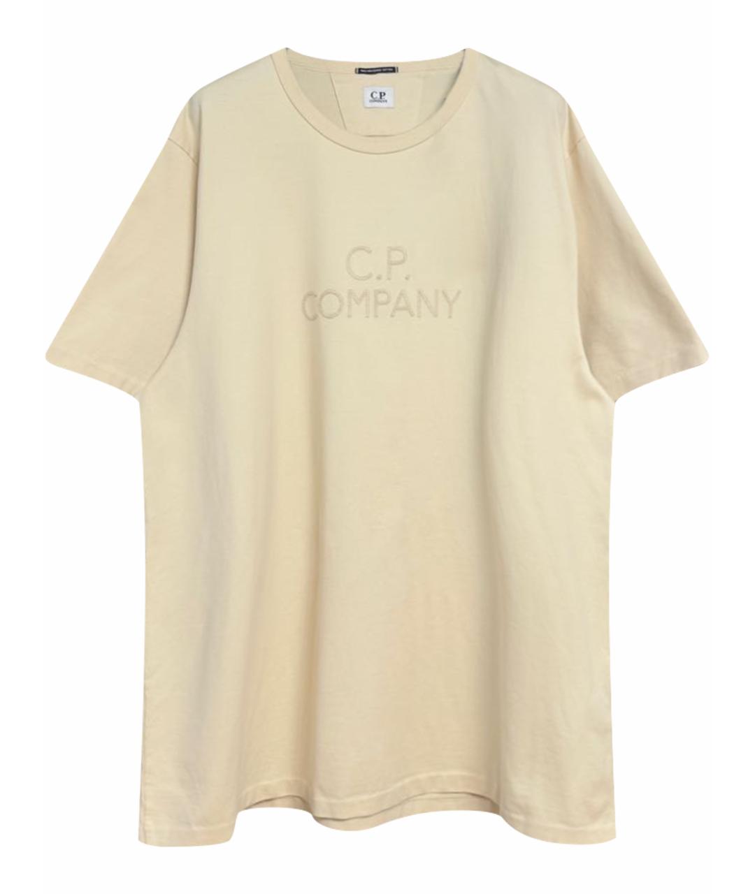 CP COMPANY Бежевая хлопковая футболка, фото 1