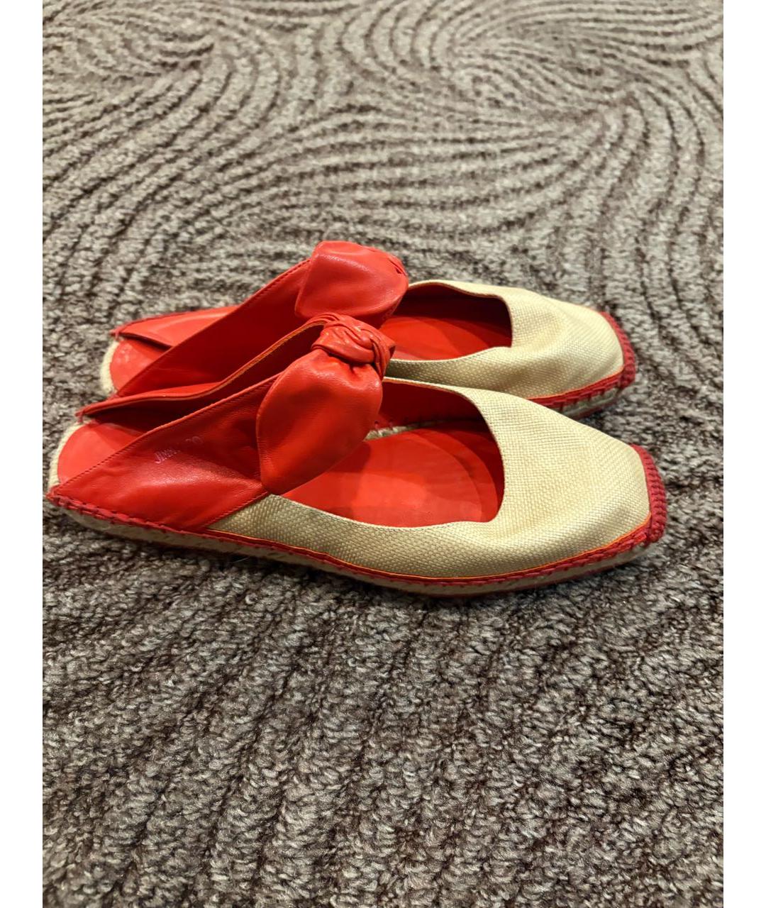 JIMMY CHOO Красные кожаные сандалии, фото 5
