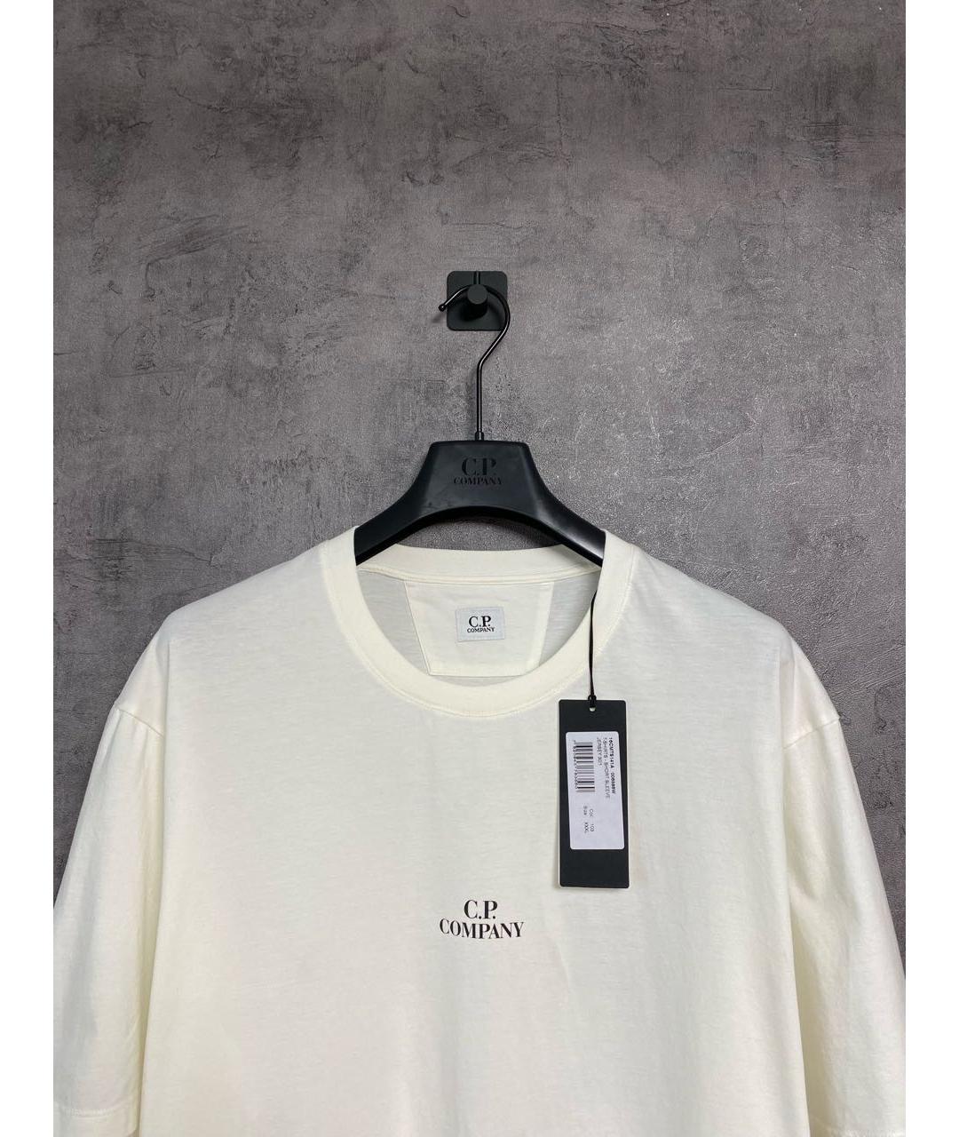 CP COMPANY Белая хлопковая футболка, фото 3