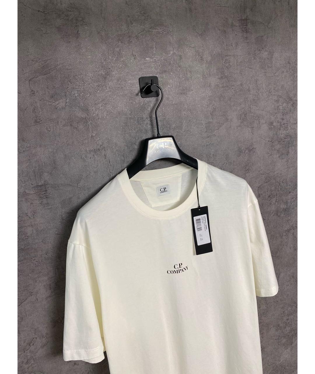 CP COMPANY Белая хлопковая футболка, фото 4
