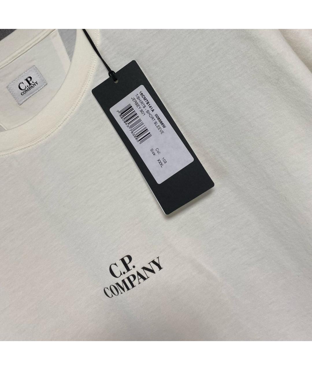 CP COMPANY Белая хлопковая футболка, фото 5