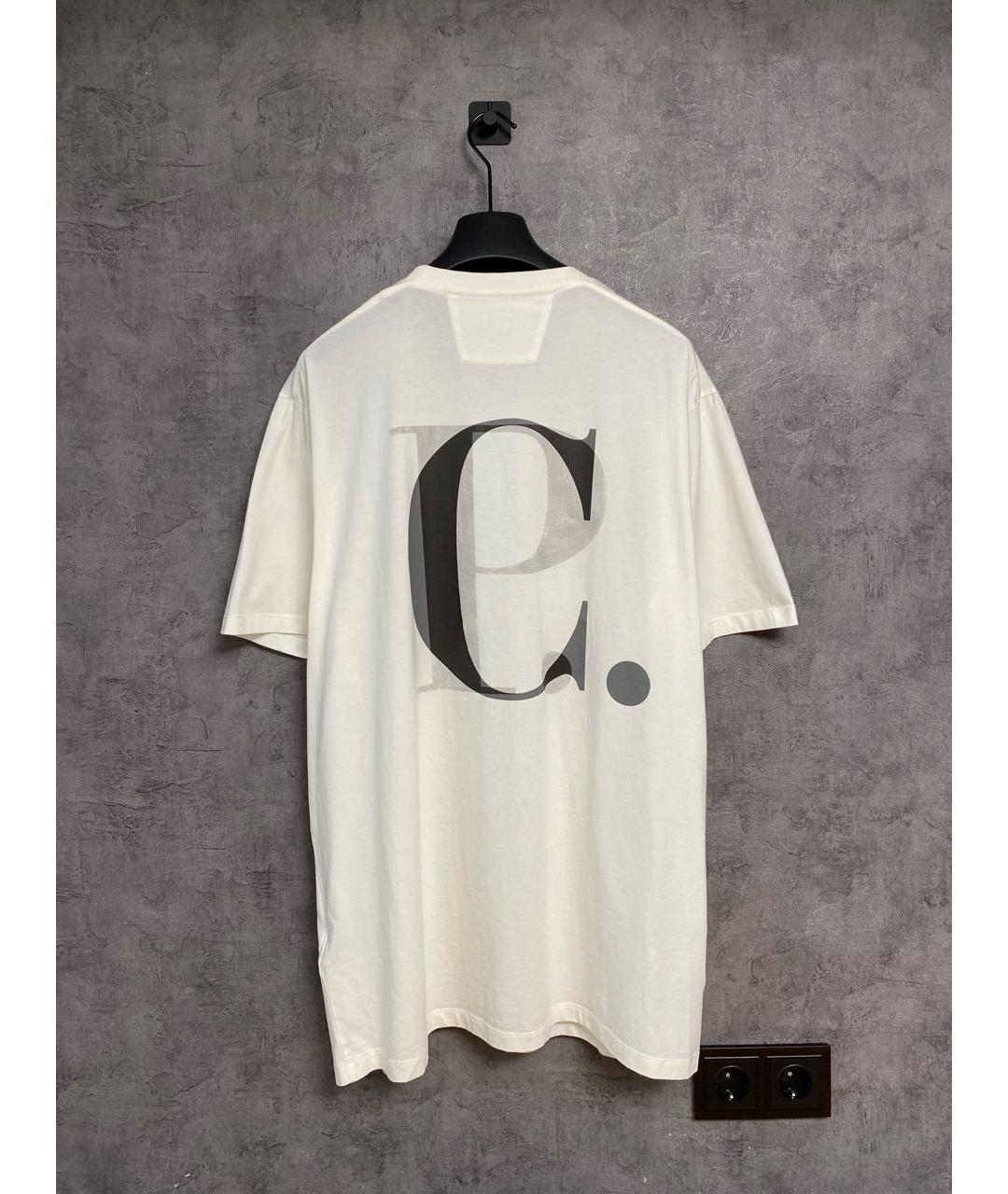 CP COMPANY Белая хлопковая футболка, фото 2