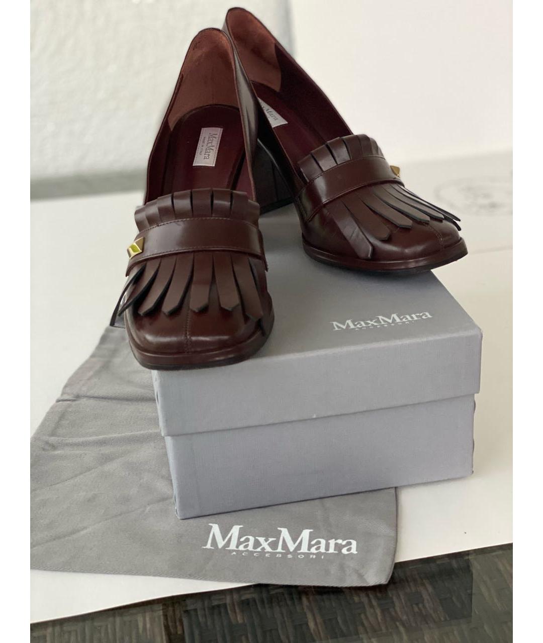 MAX MARA Коричневые кожаные туфли, фото 5
