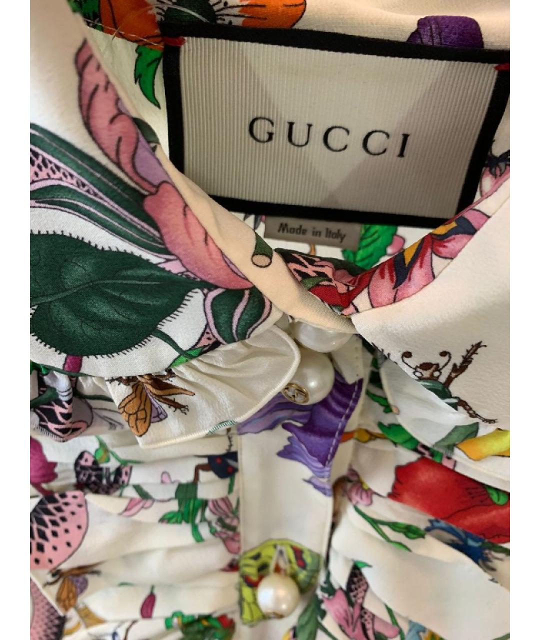 GUCCI Мульти шелковое повседневное платье, фото 7