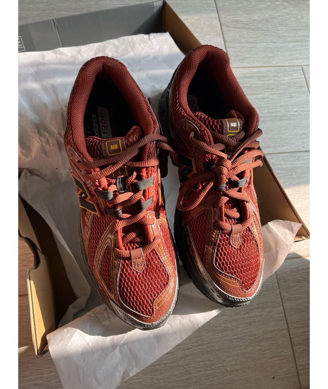 NEW BALANCE Бордовые низкие кроссовки / кеды, фото 3