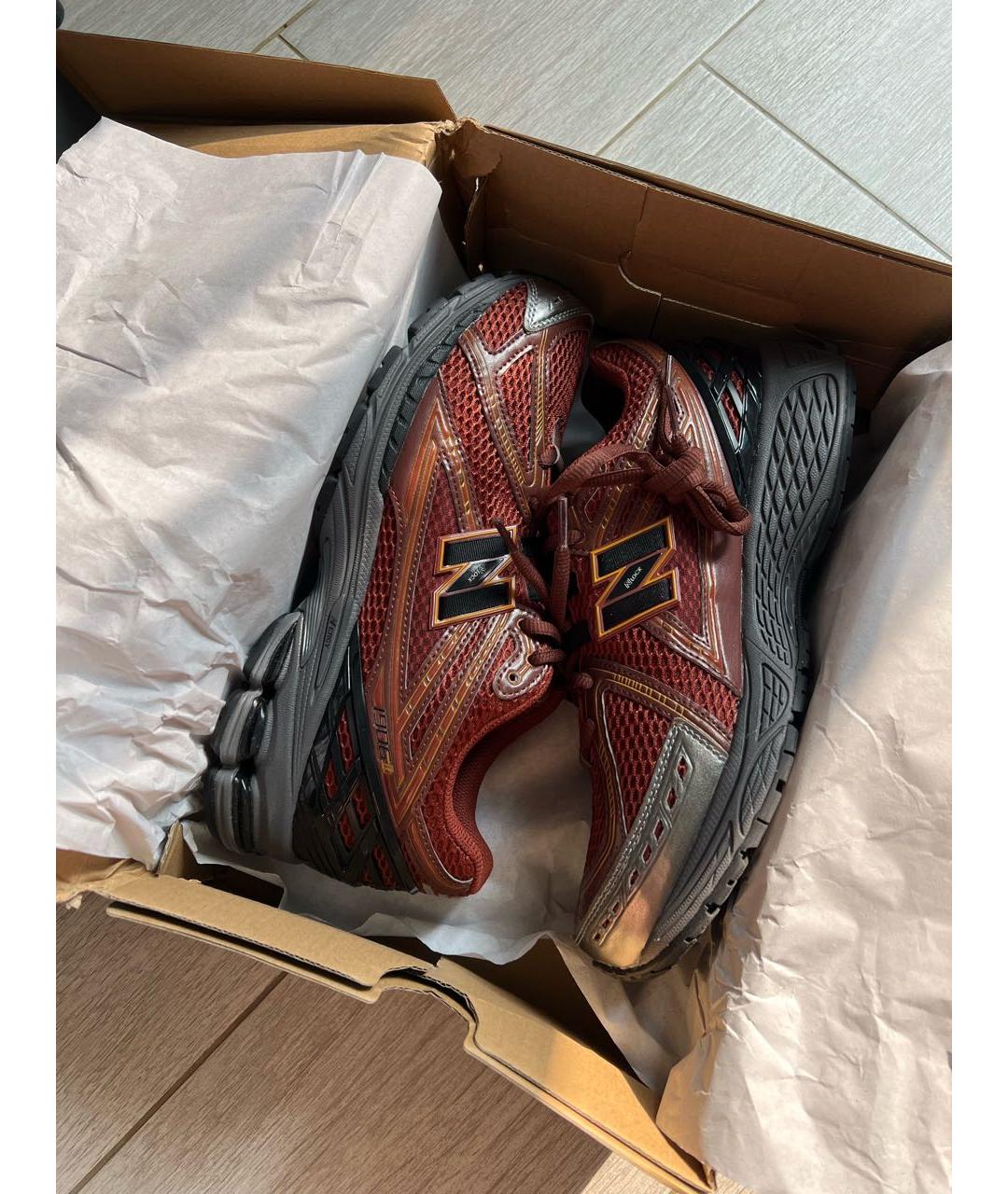 NEW BALANCE Бордовые низкие кроссовки / кеды, фото 2