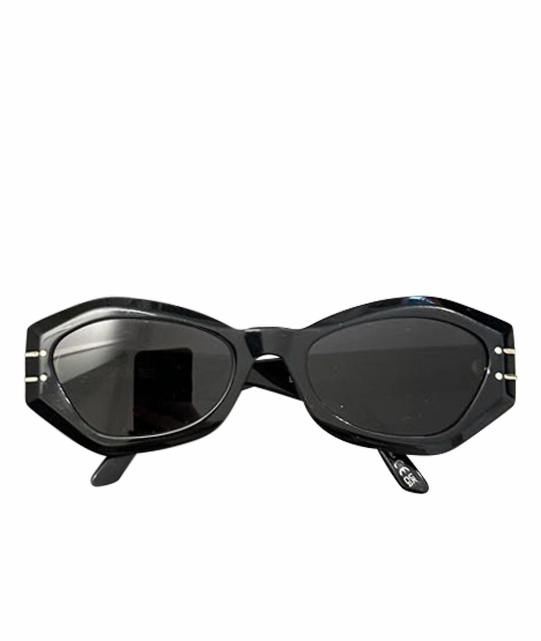 CHRISTIAN DIOR Черные пластиковые солнцезащитные очки, фото 1