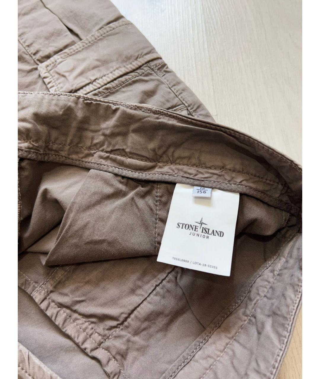 STONE ISLAND Бежевые хлопковые шорты, фото 6
