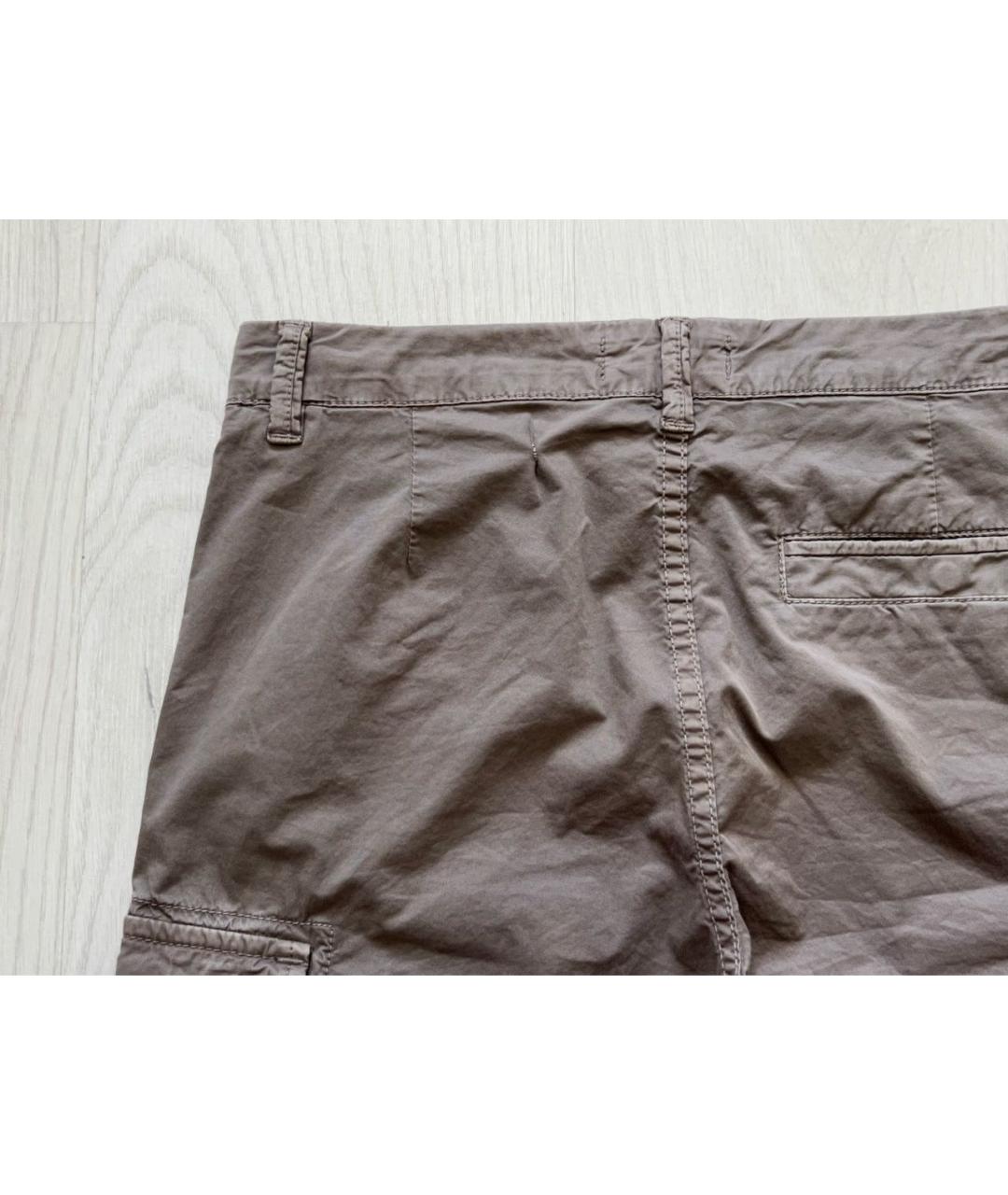 STONE ISLAND Бежевые хлопковые шорты, фото 7