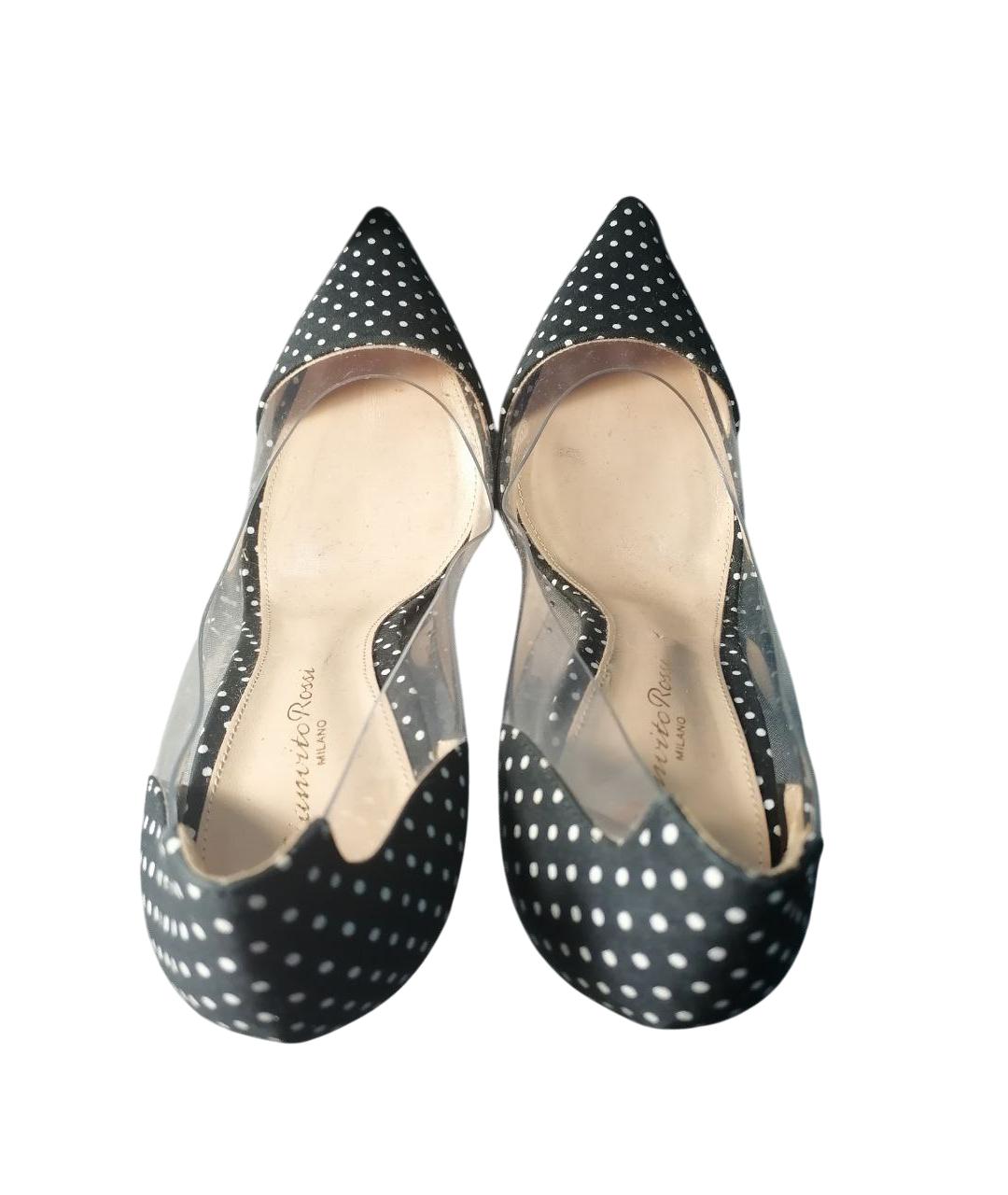 GIANVITO ROSSI Черные текстильные туфли, фото 3