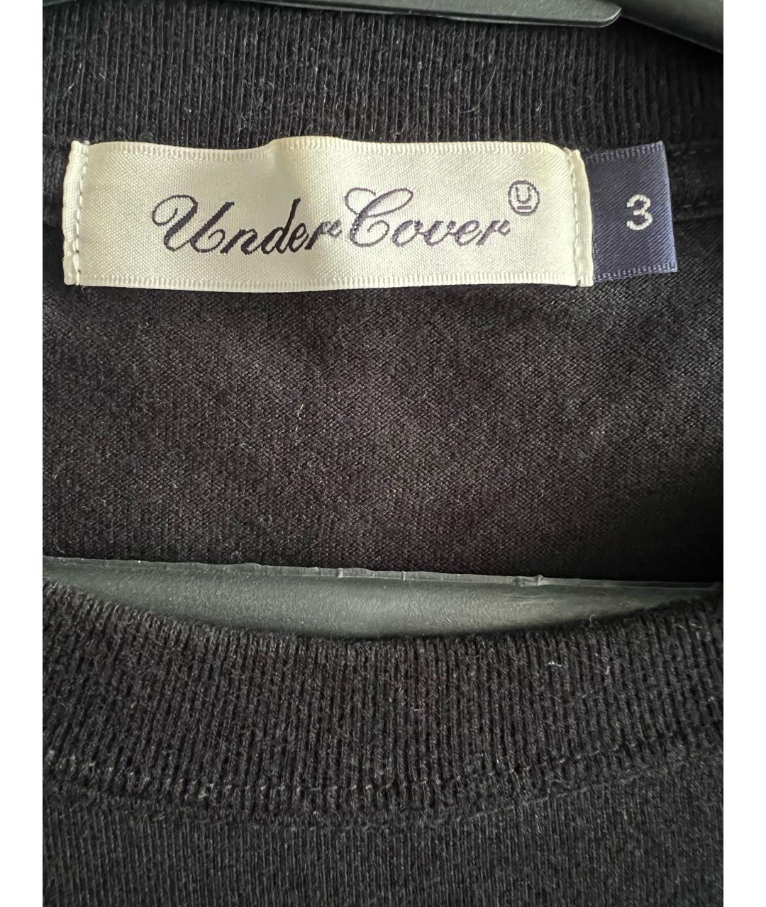 UNDERCOVER Черная хлопковая футболка, фото 4
