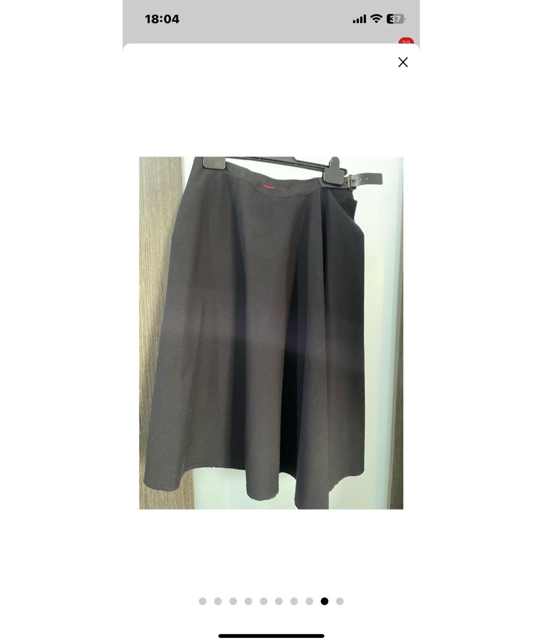 LANVIN Черная юбка миди, фото 2