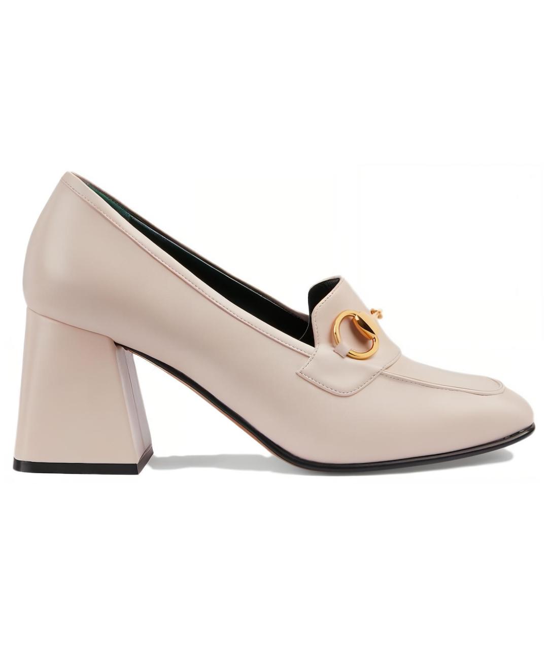 GUCCI Розовые кожаные туфли, фото 1