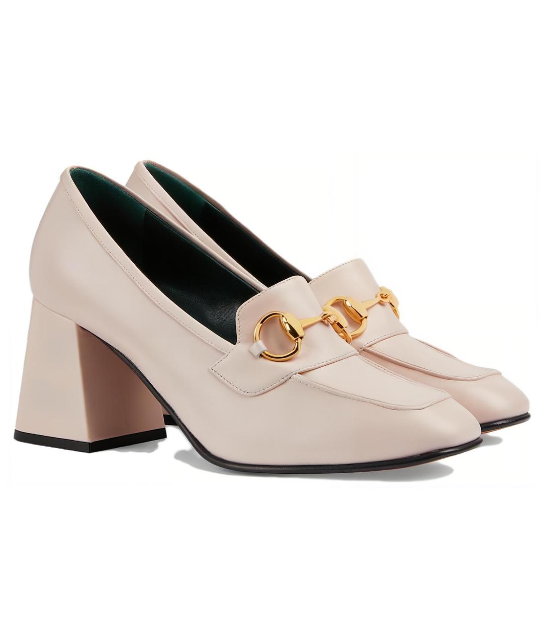 GUCCI Розовые кожаные туфли, фото 3