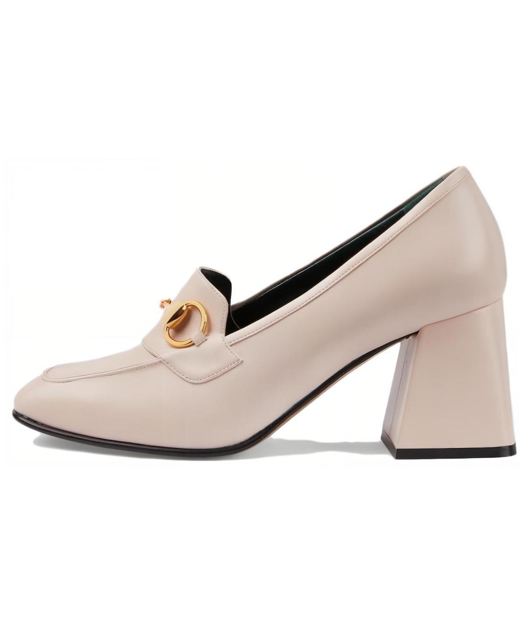 GUCCI Розовые кожаные туфли, фото 2