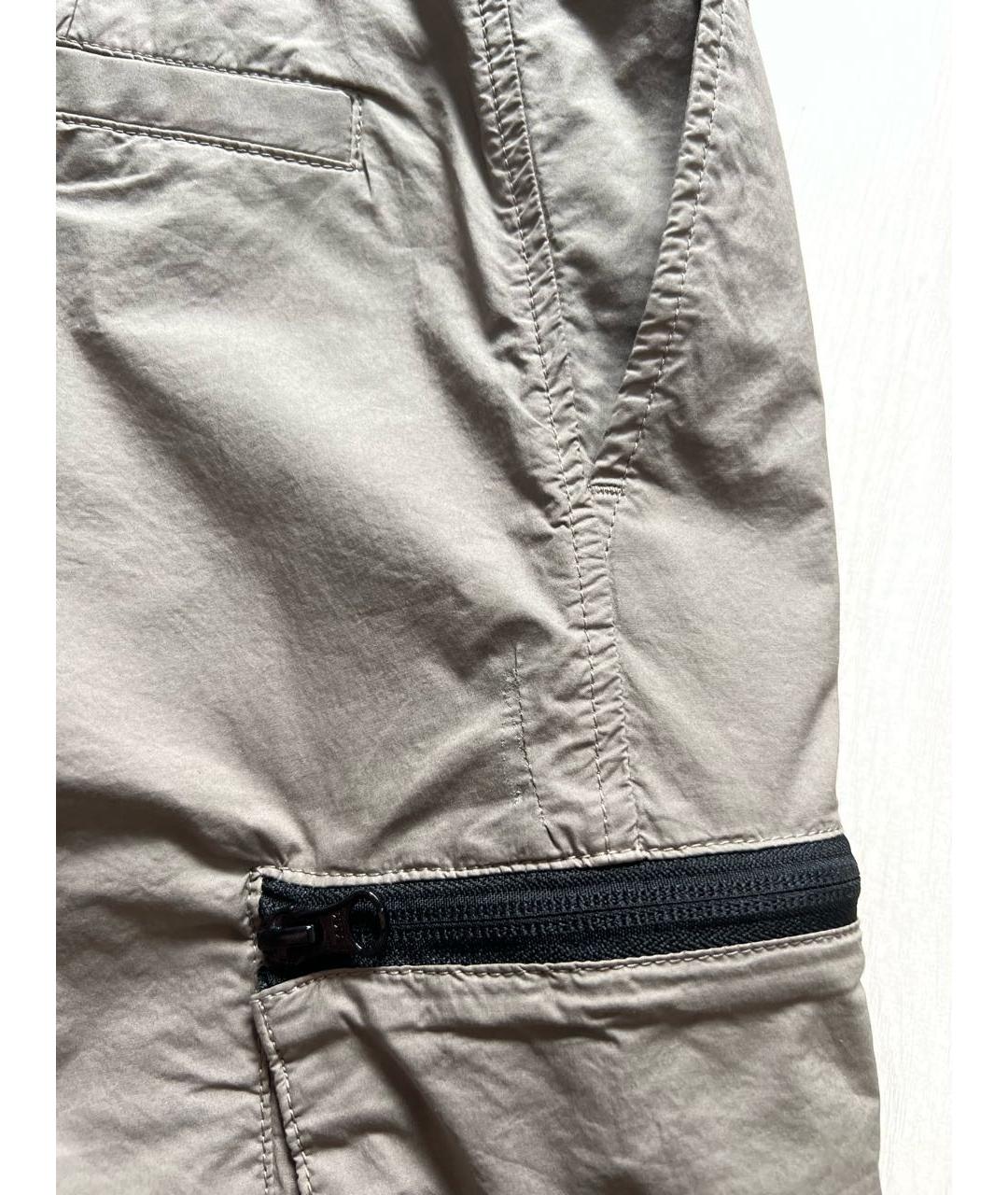 STONE ISLAND Бежевые хлопковые шорты, фото 6