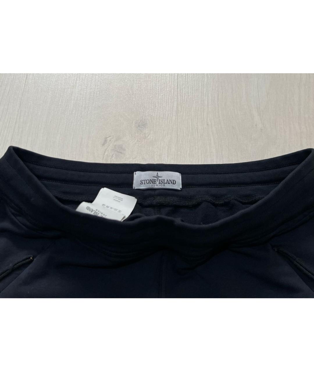 STONE ISLAND Темно-синие хлопковые шорты, фото 5