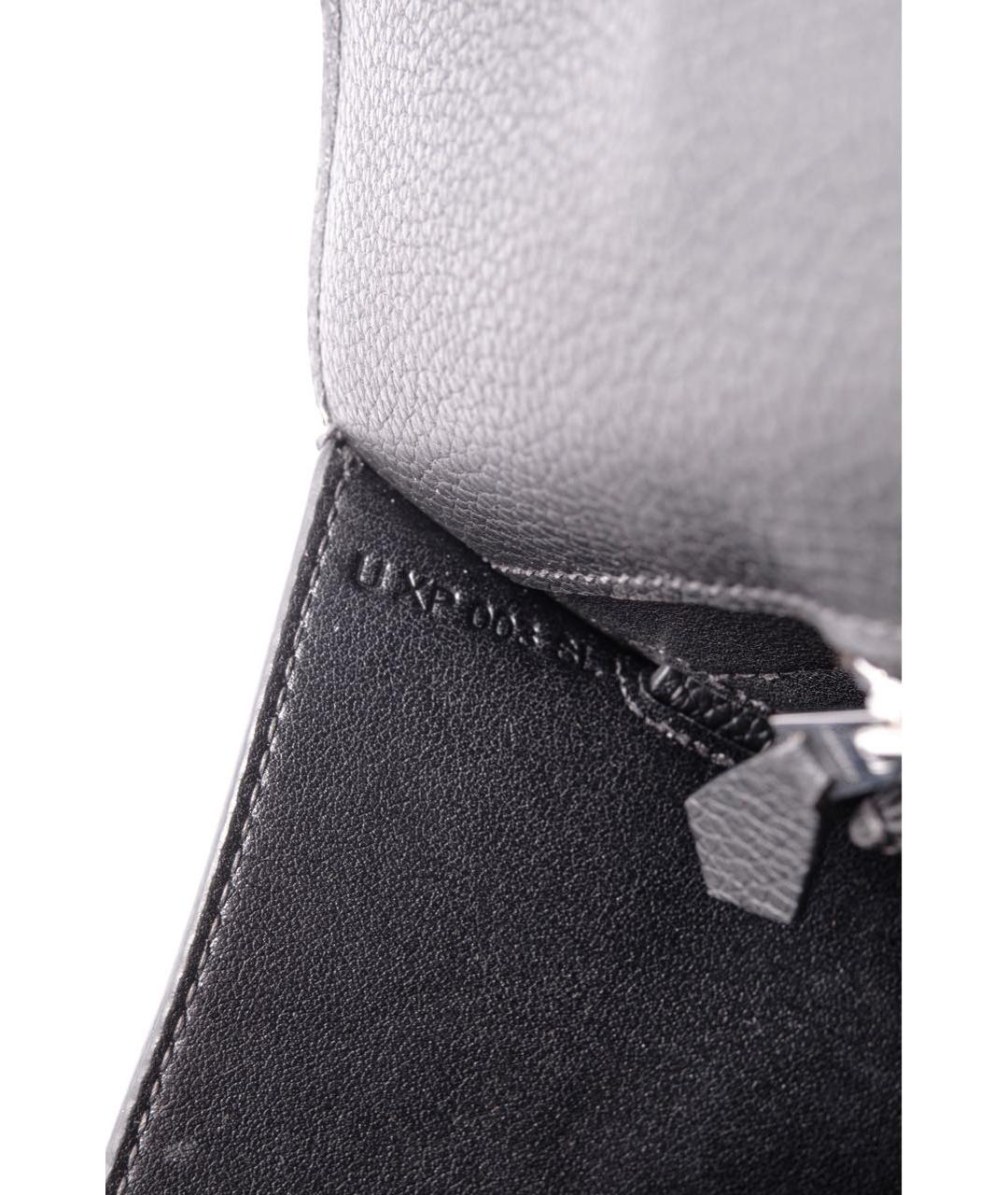 HERMES Черный кожаный портфель, фото 5
