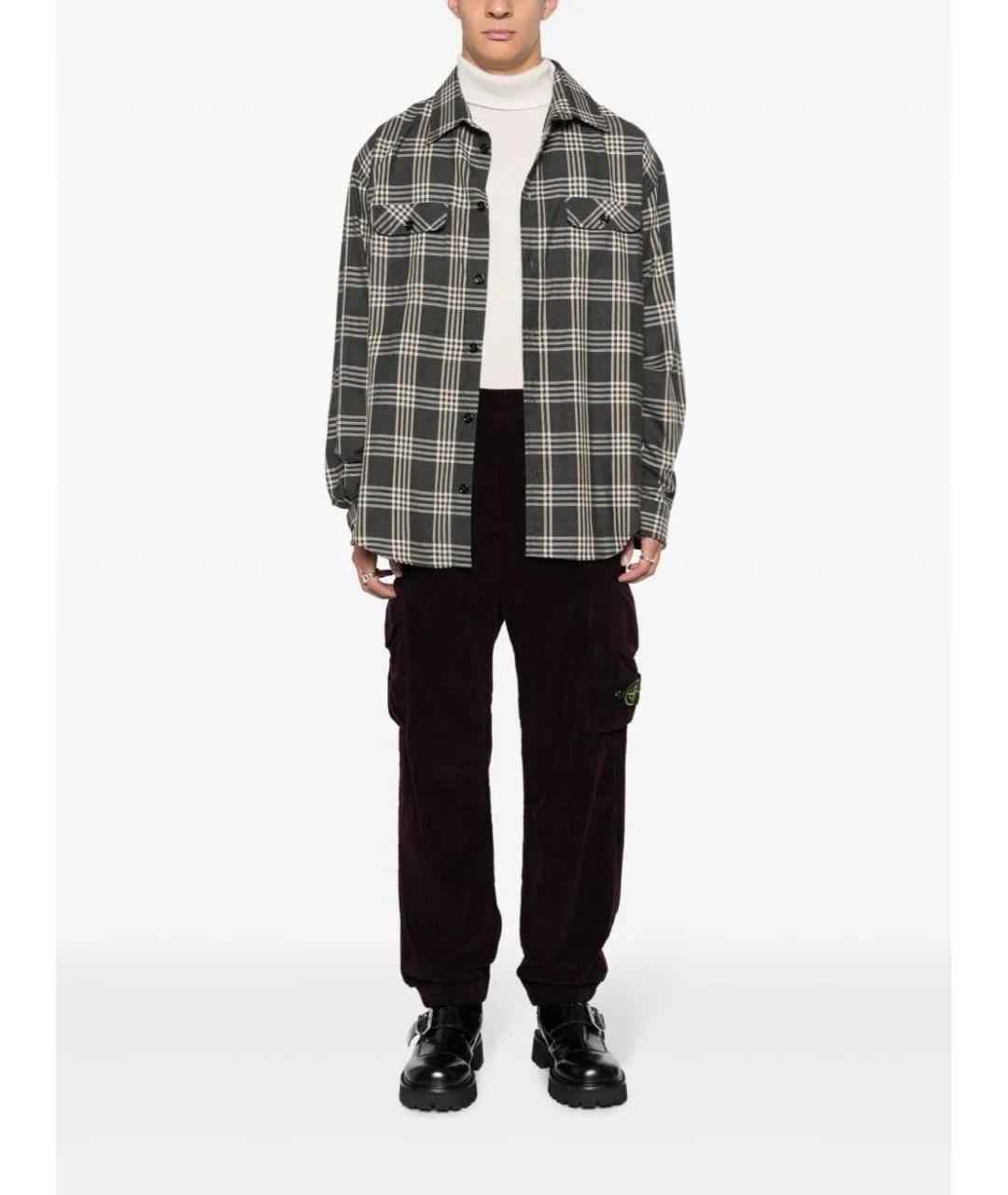 STONE ISLAND Фиолетовые хлопковые повседневные брюки, фото 8