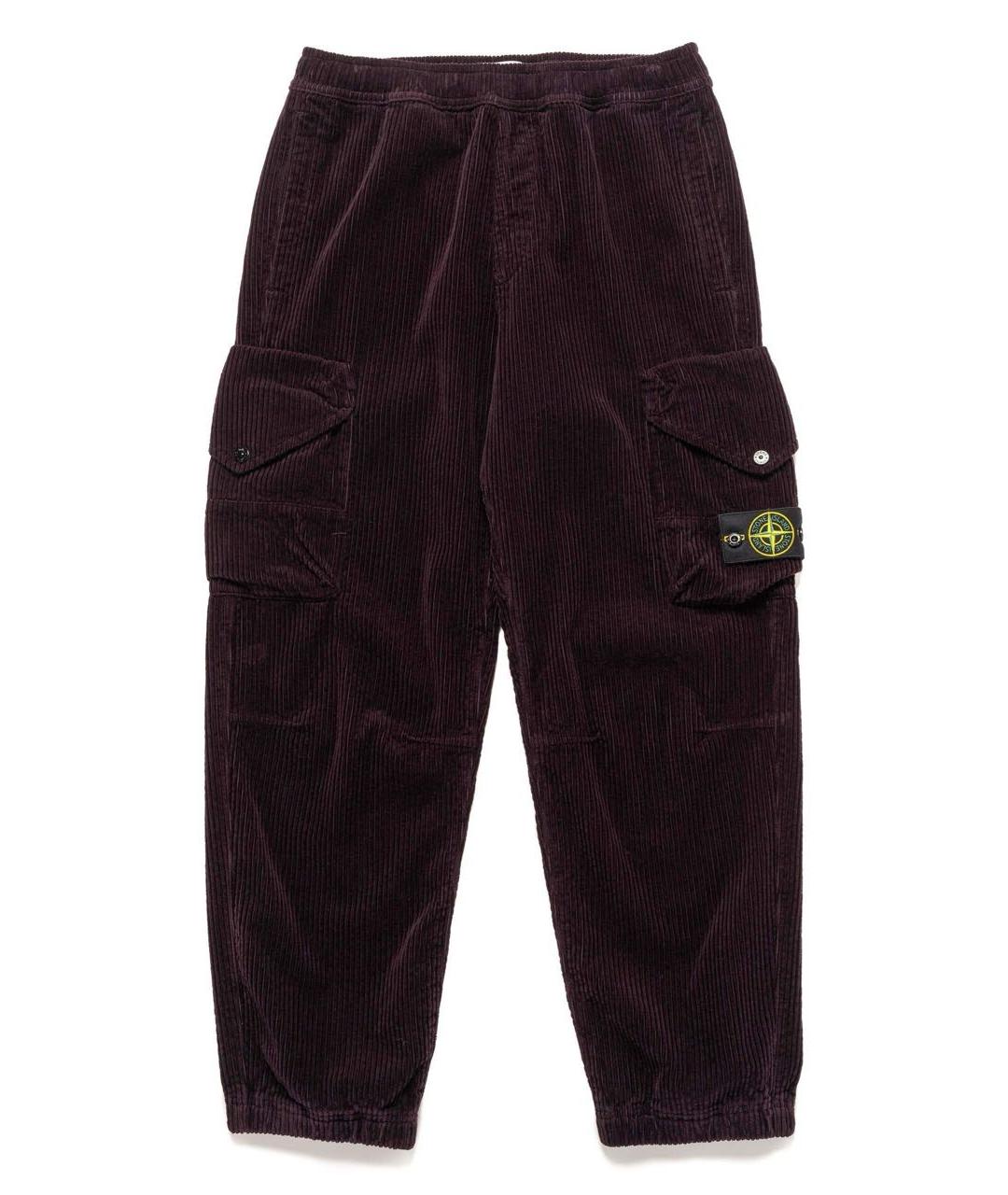STONE ISLAND Фиолетовые хлопковые повседневные брюки, фото 9
