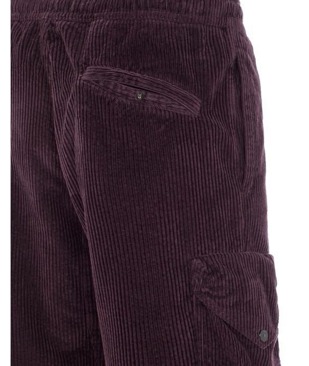 STONE ISLAND Фиолетовые хлопковые повседневные брюки, фото 4