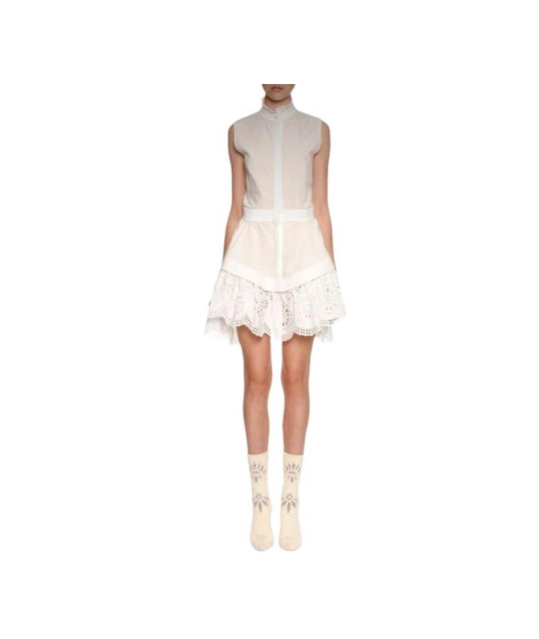 ALEXANDER MCQUEEN Белое хлопковое платье, фото 6