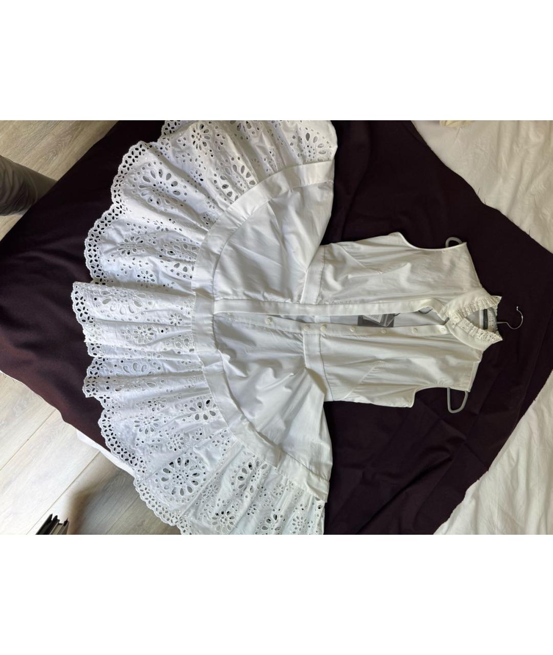 ALEXANDER MCQUEEN Белое хлопковое платье, фото 3