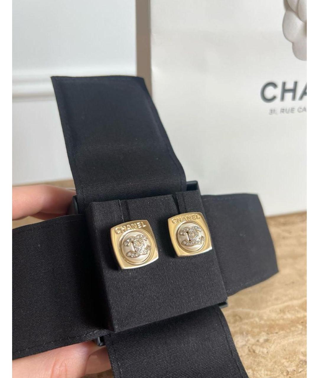 CHANEL Золотые серьги, фото 3