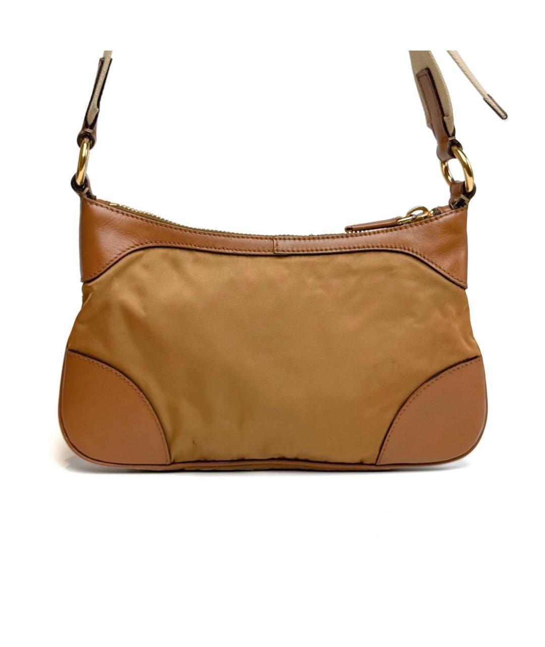 PRADA Бежевая тканевая сумка через плечо, фото 3