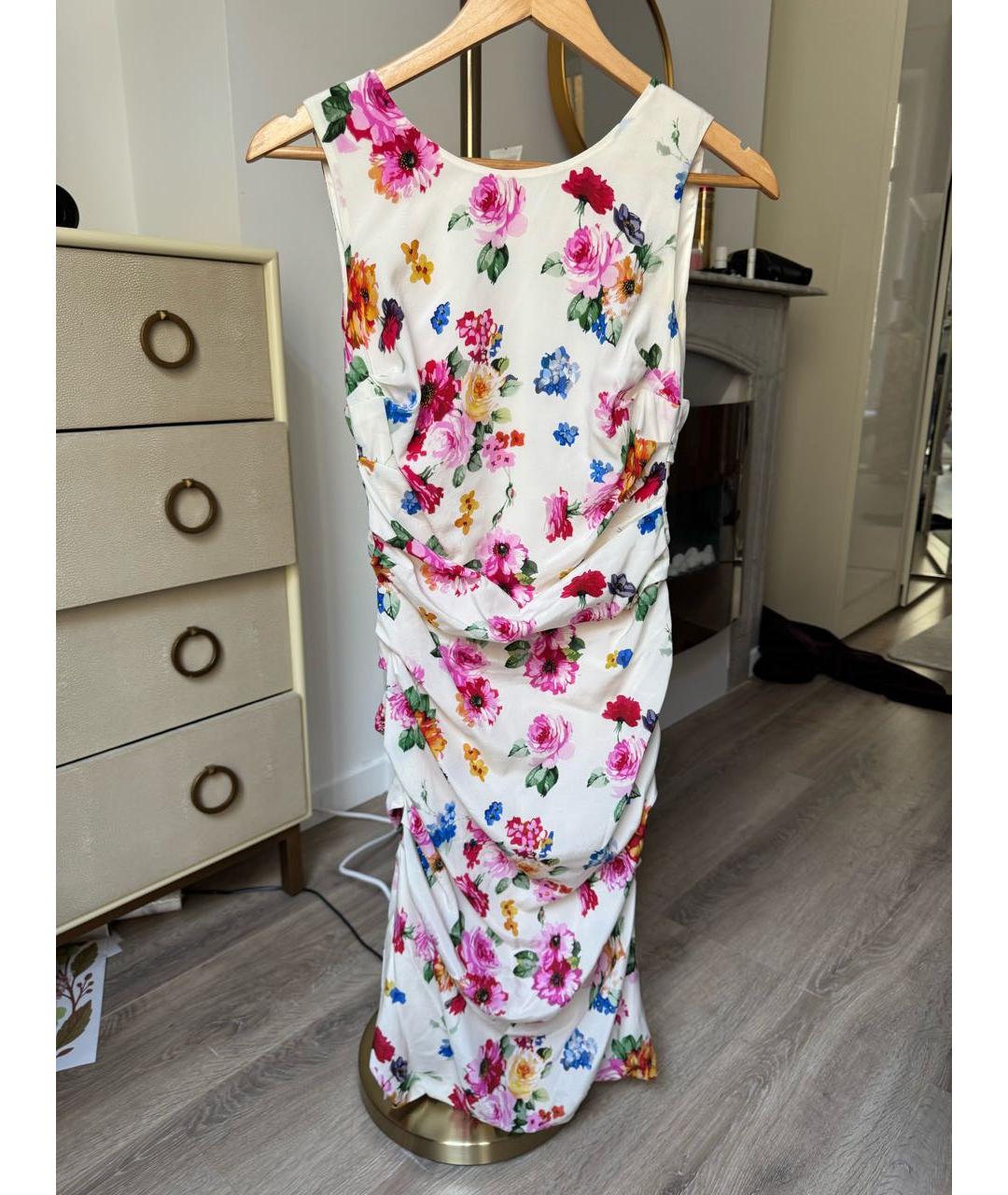 DOLCE&GABBANA Мульти шелковое коктейльное платье, фото 6