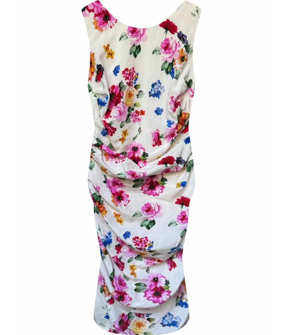 DOLCE&GABBANA Мульти шелковое коктейльное платье, фото 1