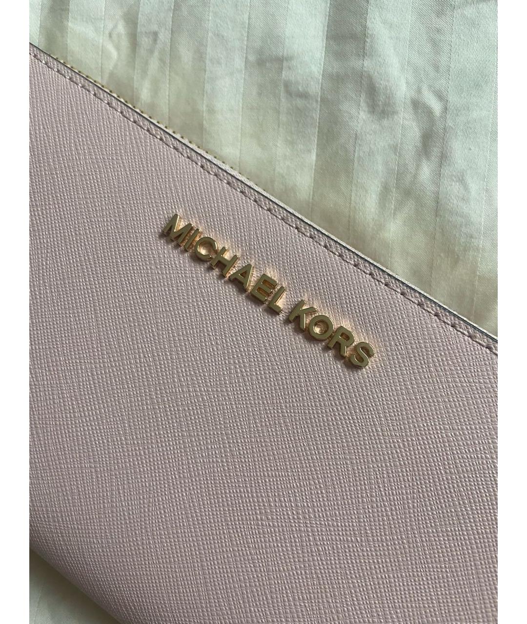 MICHAEL KORS Розовый кошелек из искусственной кожи, фото 2