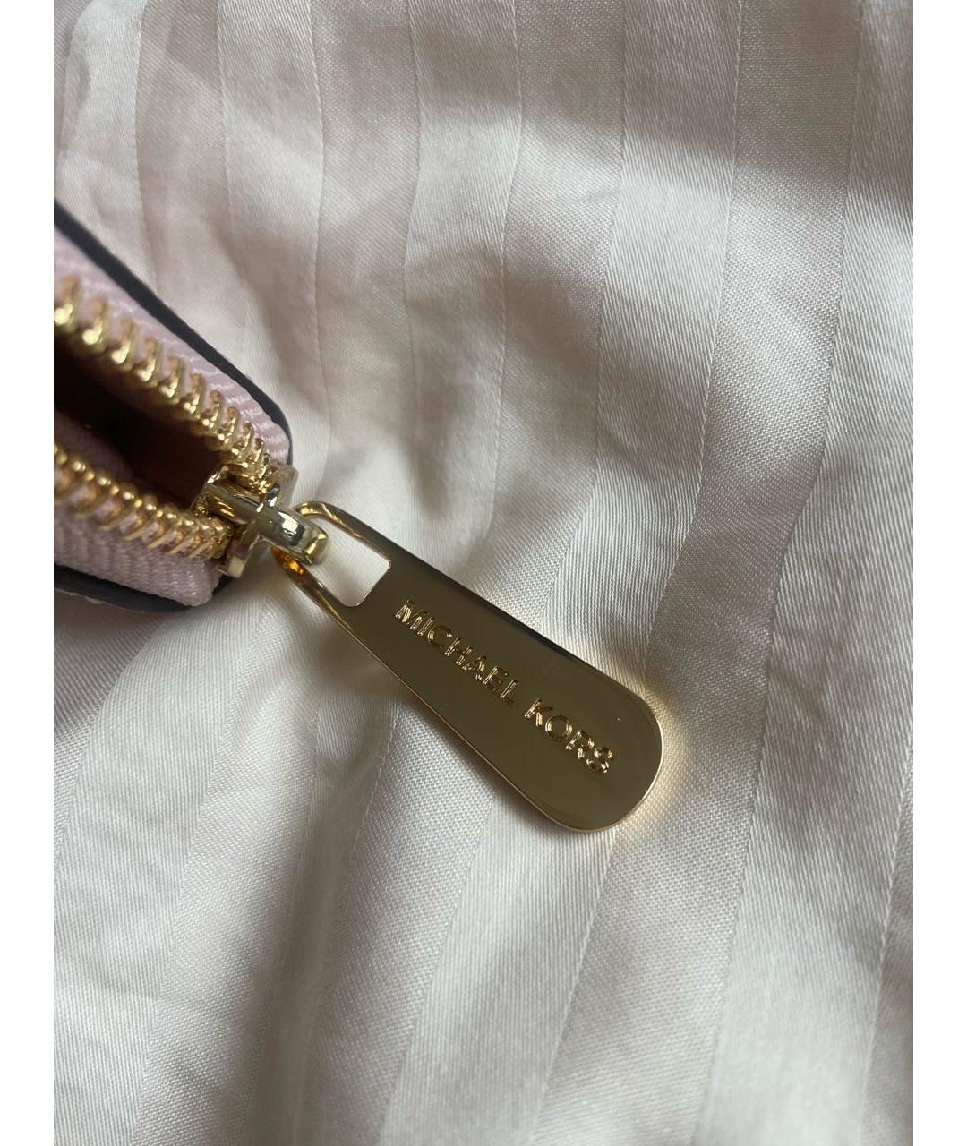 MICHAEL KORS Розовый кошелек из искусственной кожи, фото 6