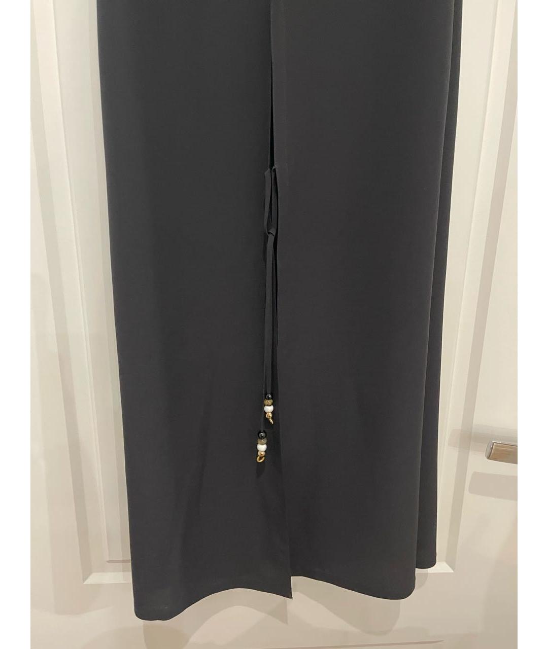 MAX MARA Черные шелковые брюки широкие, фото 5