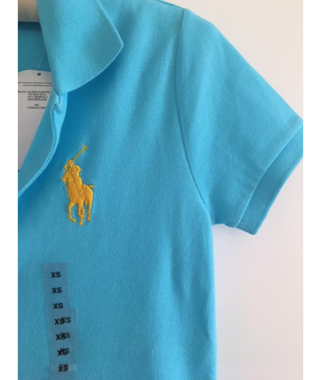 POLO RALPH LAUREN Бирюзовая хлопковая футболка, фото 2