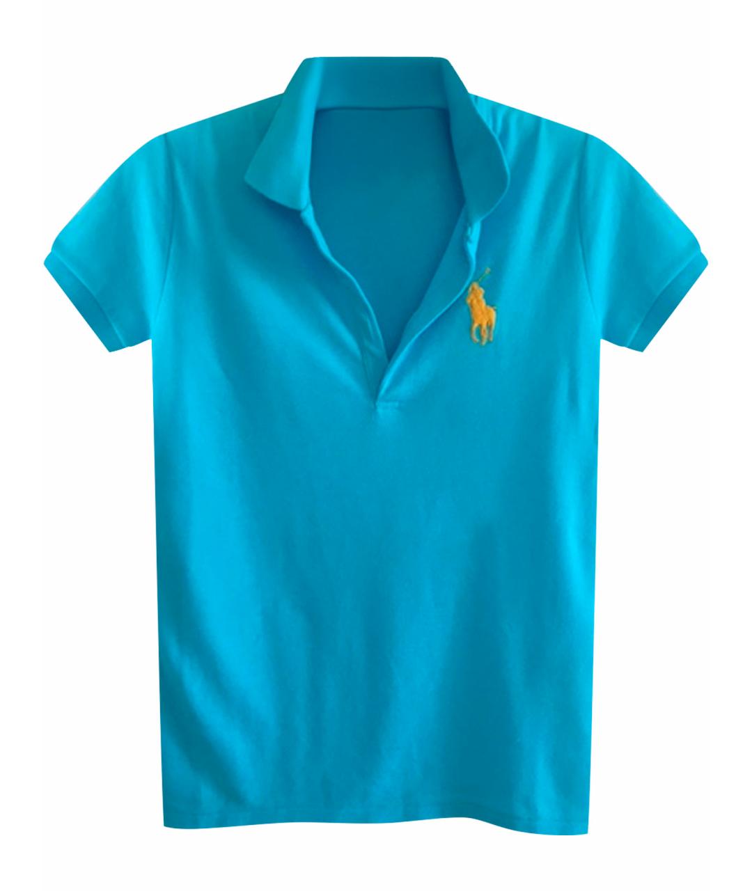POLO RALPH LAUREN Бирюзовая хлопковая футболка, фото 1