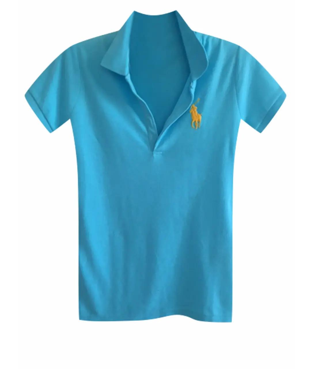 POLO RALPH LAUREN Бирюзовая хлопковая футболка, фото 5