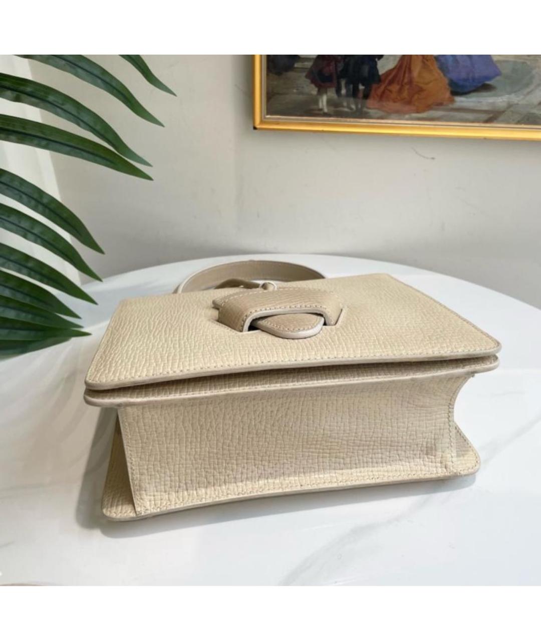 LOEWE Бежевая кожаная сумка тоут, фото 3