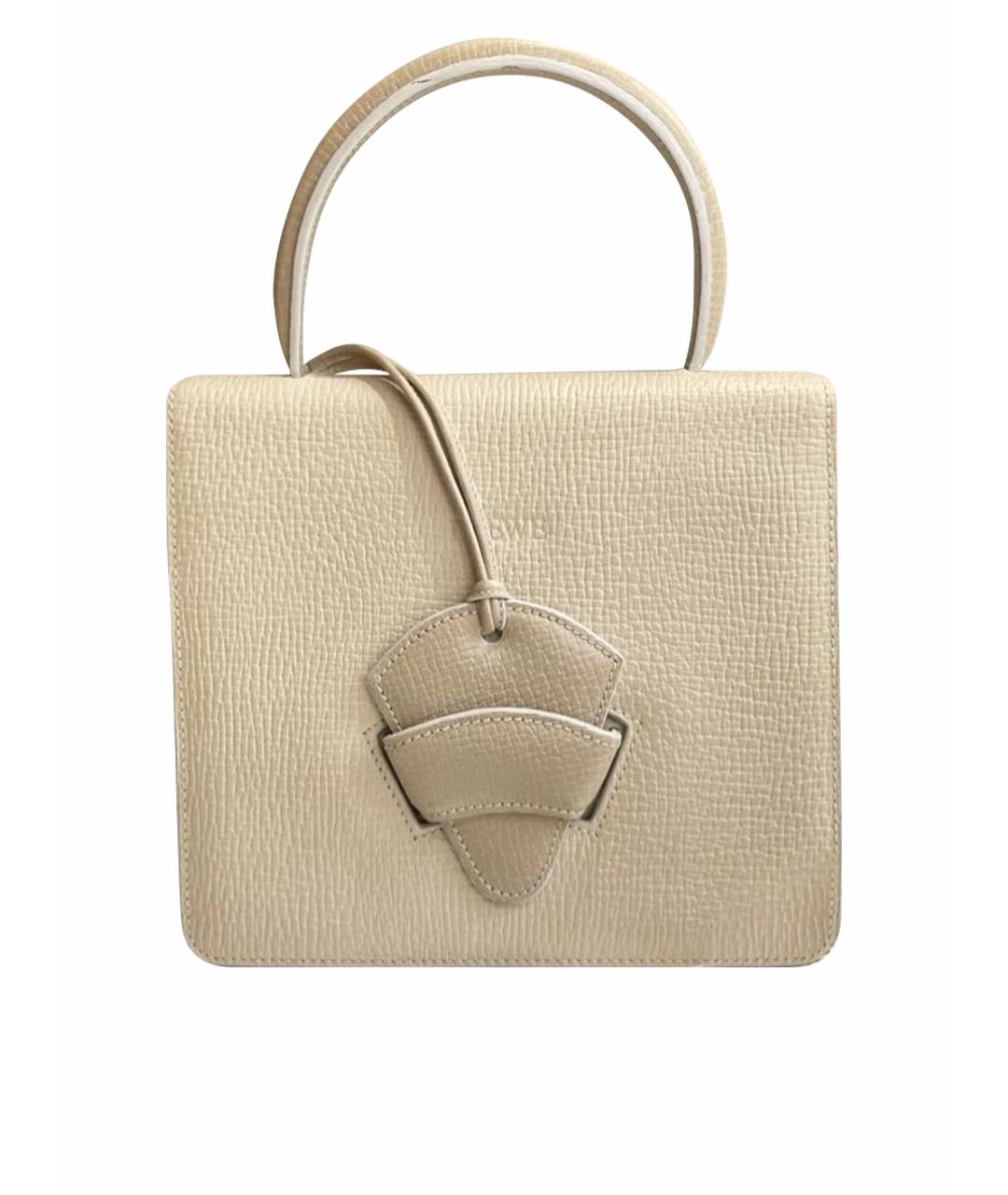 LOEWE Бежевая кожаная сумка тоут, фото 1
