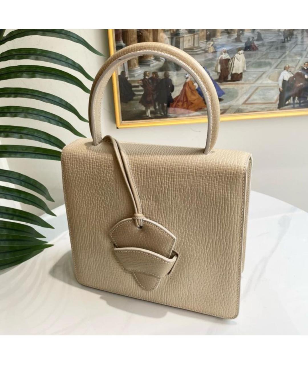 LOEWE Бежевая кожаная сумка тоут, фото 2