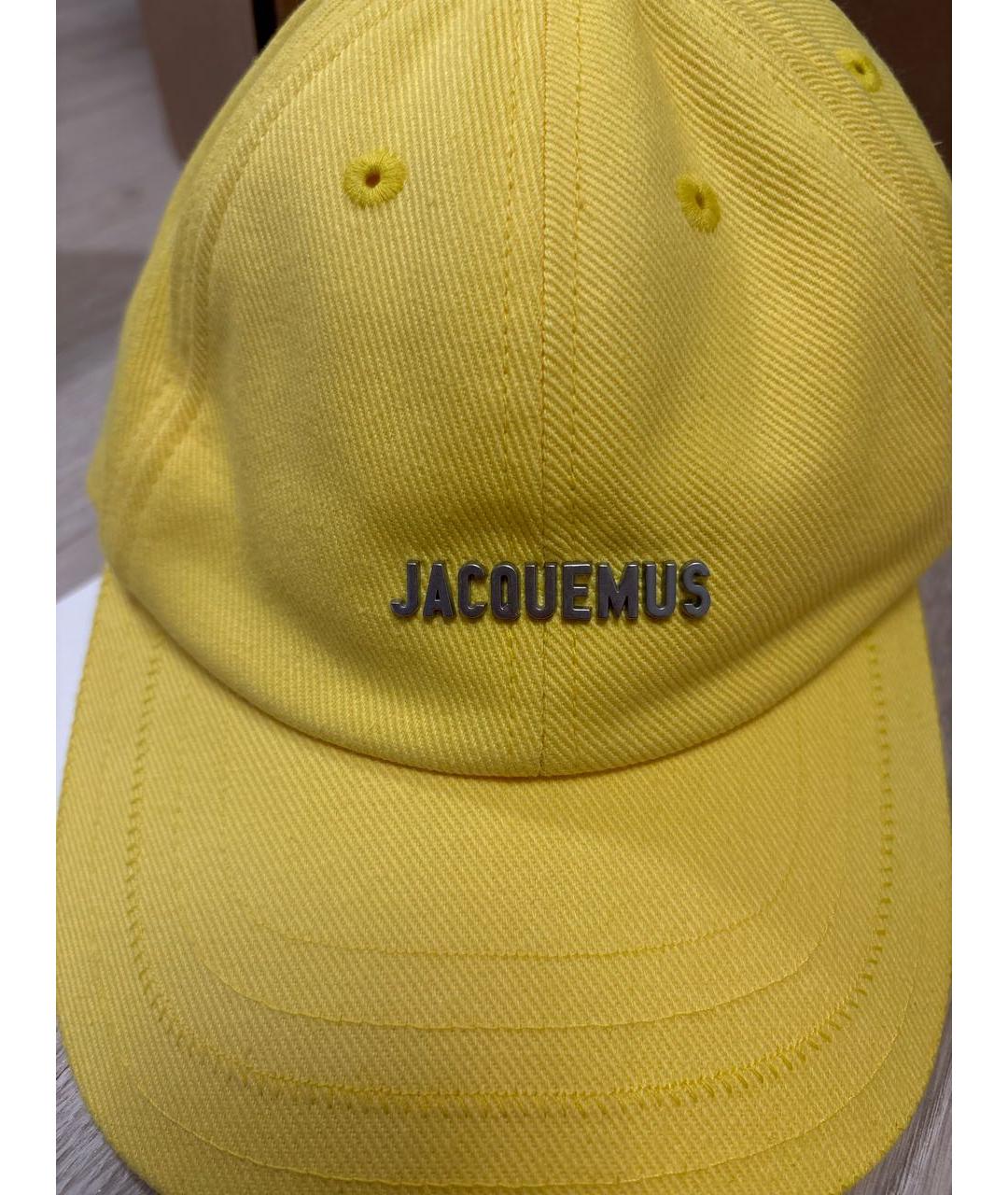 JACQUEMUS Желтая хлопковая кепка, фото 4
