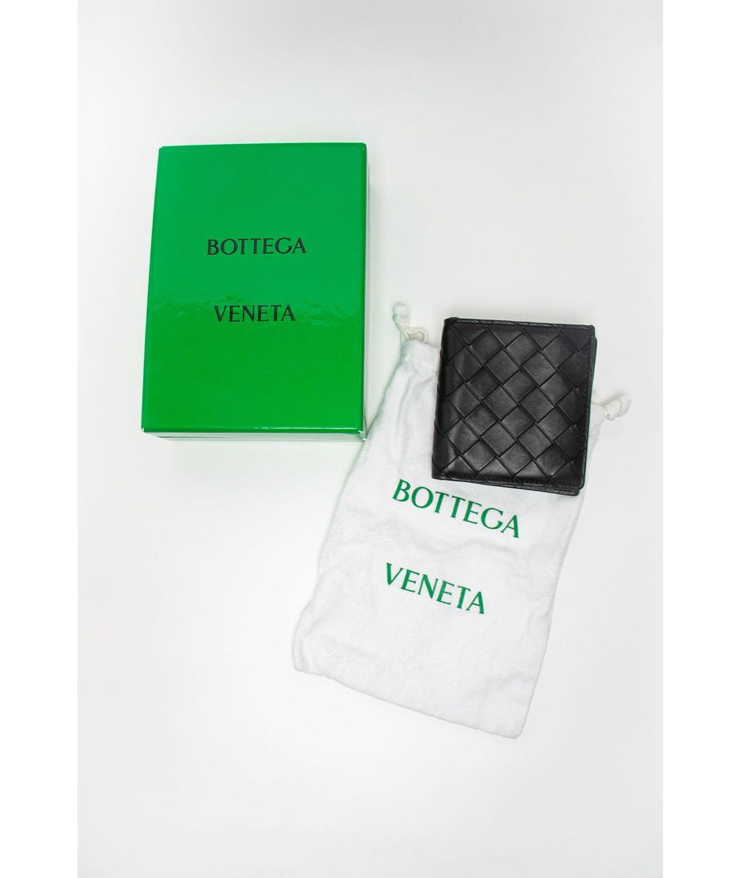 BOTTEGA VENETA Черный кожаный кардхолдер, фото 3