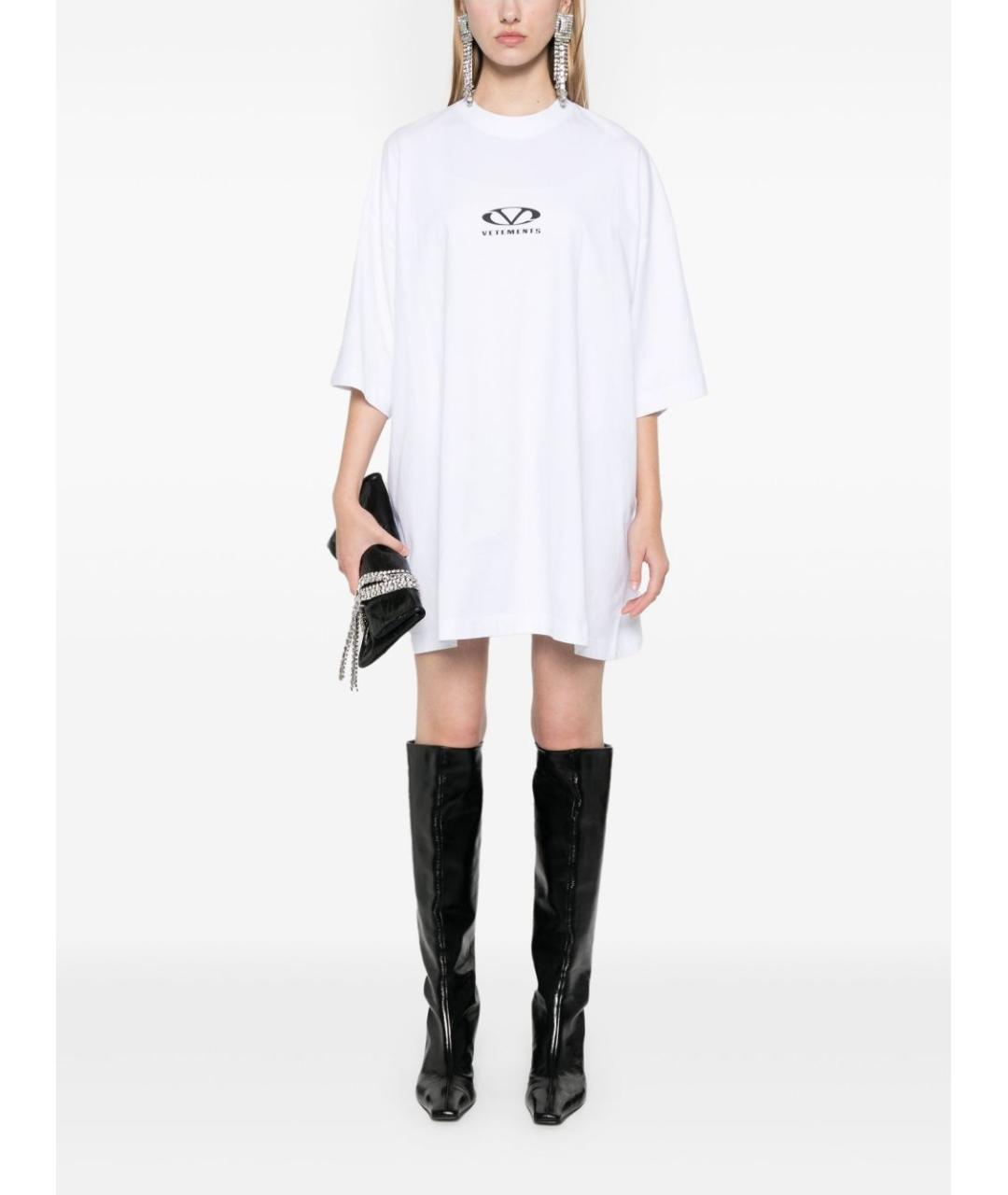 VETEMENTS Белая хлопковая футболка, фото 2