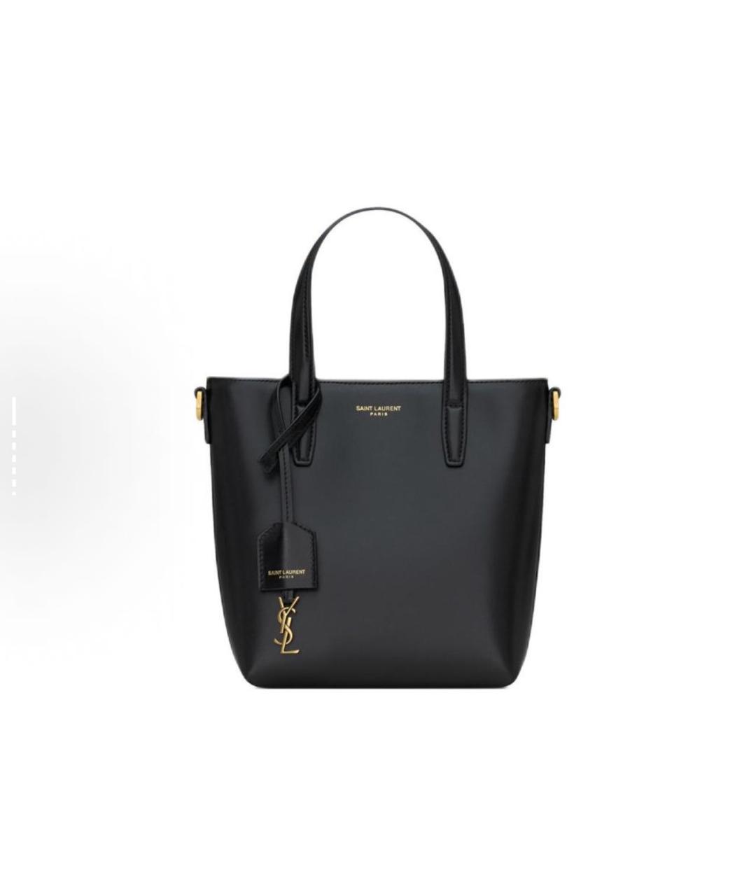 SAINT LAURENT Черная кожаная сумка через плечо, фото 5