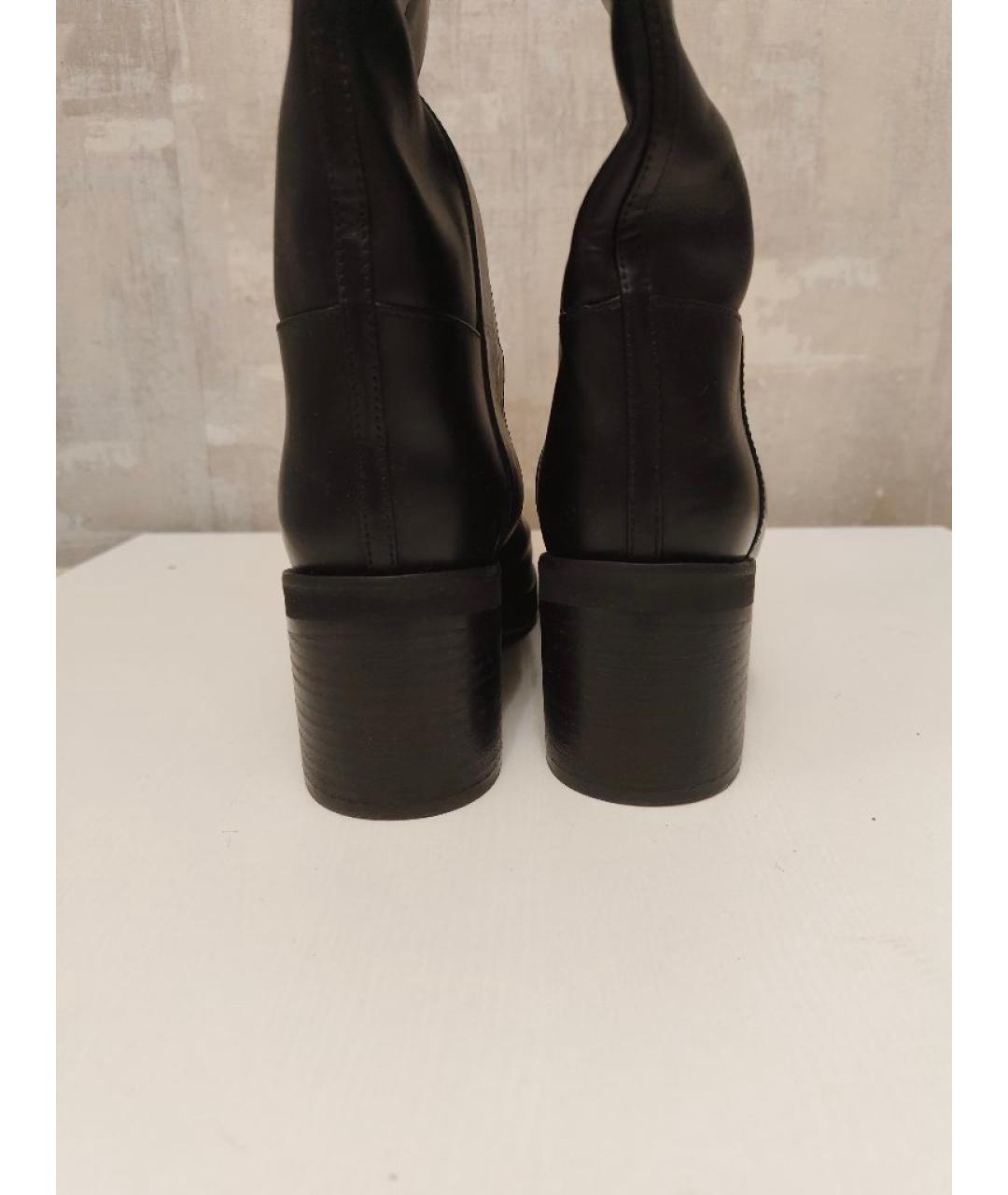 JIMMY CHOO Черные кожаные сапоги, фото 4