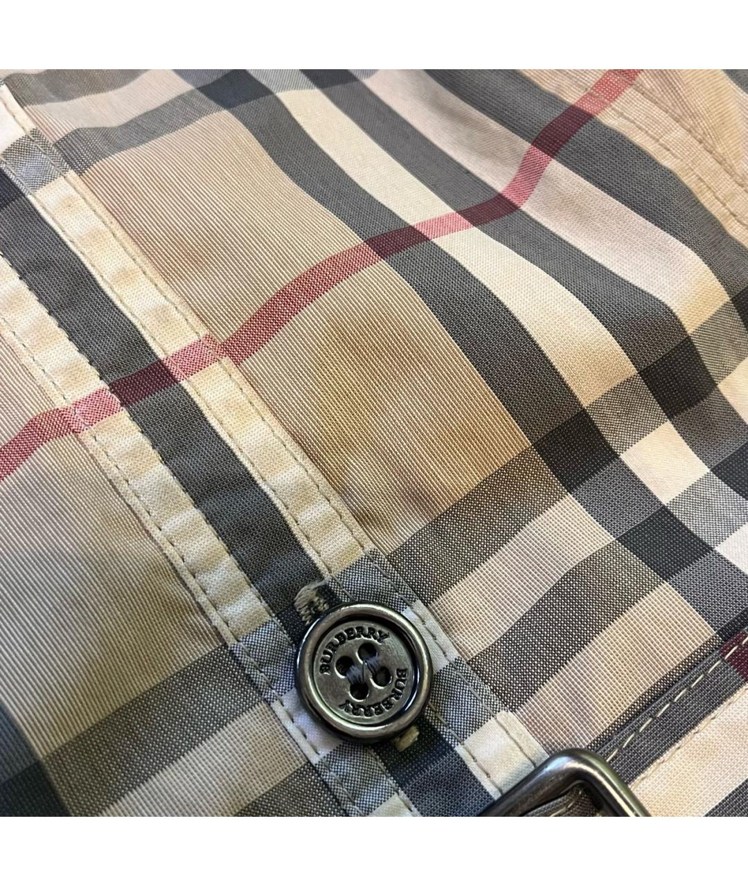 BURBERRY Бежевое хлопковое платье, фото 5